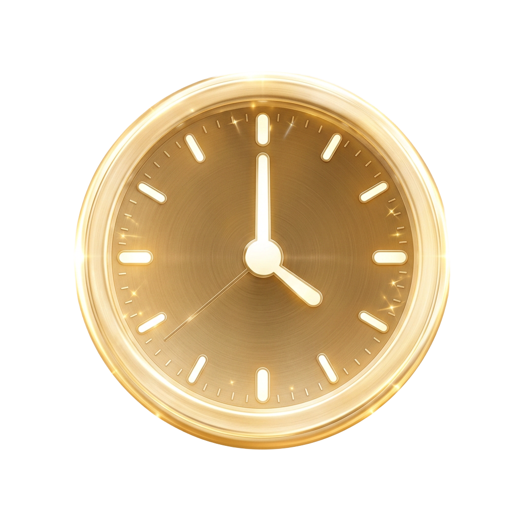 Relógio dourado simbolizando tempo limitado